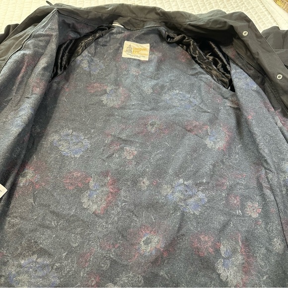 London Fog Black Vintage Trench Coat Removable Liner - Picture 14 of 14